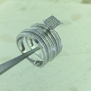 10k Gold His & Her Diamond Engagement Bridal Set